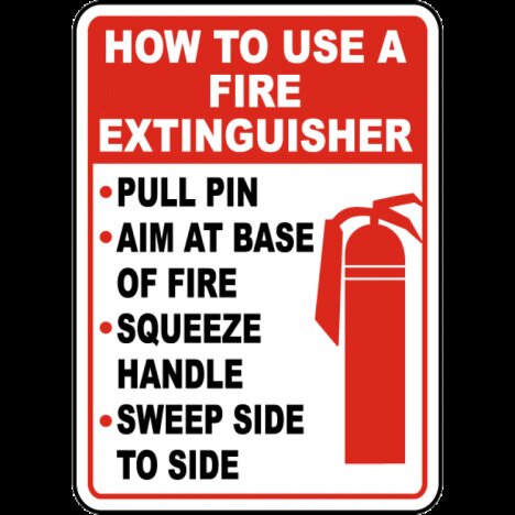 How To Use Fire Extinguisher sign